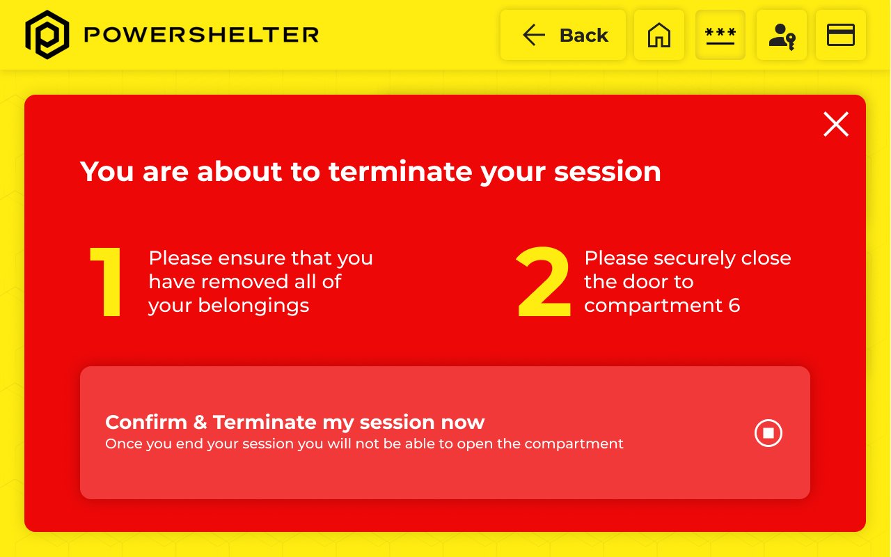 PowerShelter, Outdoor Locker UI